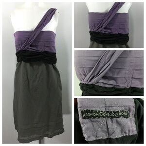 Fashion Conscious People One Shoulder Dress Size L